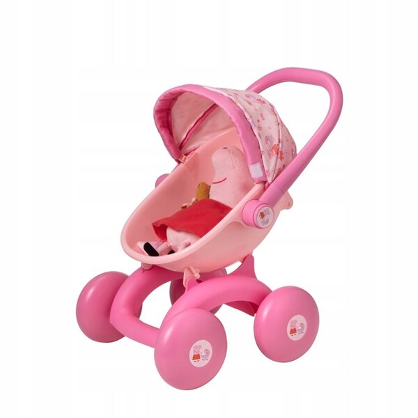 Peppa Pig tiefer Kinderwagen für HTI-Puppen, ideal ab 18 Monaten