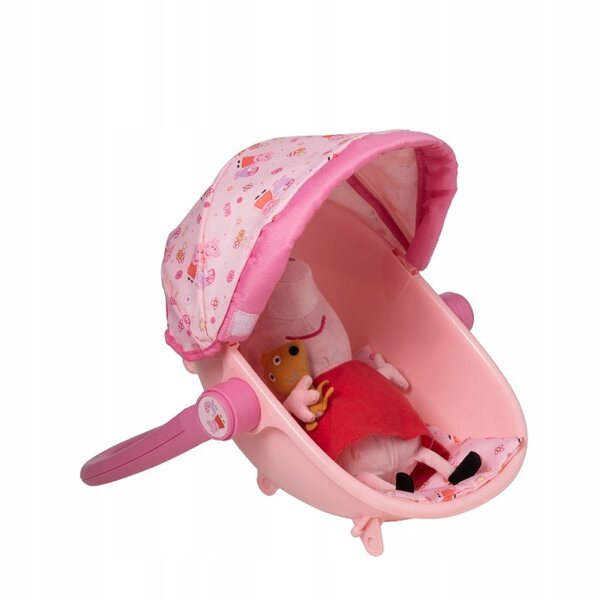 Peppa Pig tiefer Kinderwagen für HTI-Puppen, ideal ab 18 Monaten