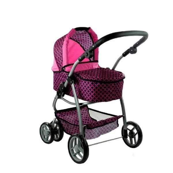 3-in-1-Poussette für Puppen mit Gondel, Kinderwagen und Tasche für Mädchen