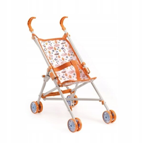 Djeco Puppenwagen aus der Pomea-Kollektion mit Waldmotiven