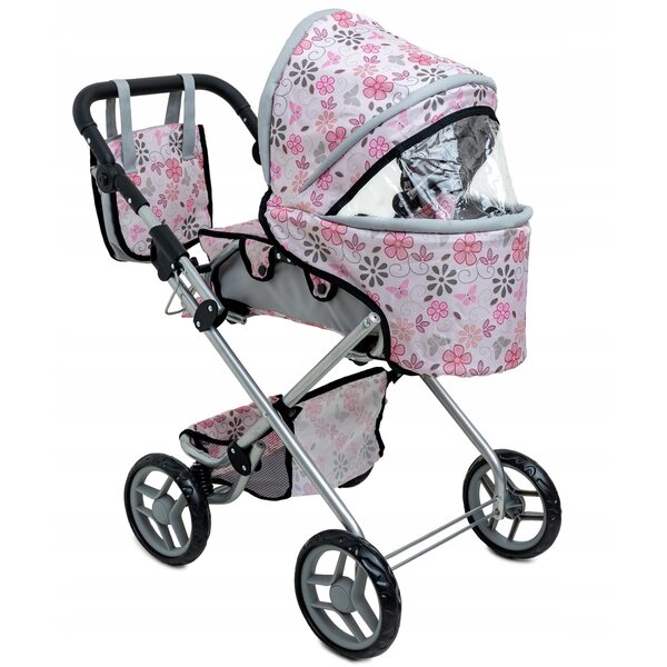 Wòzek für 3-in-1-Doris-Puppen mit Tasche, Wickelauflage und realistischem Design