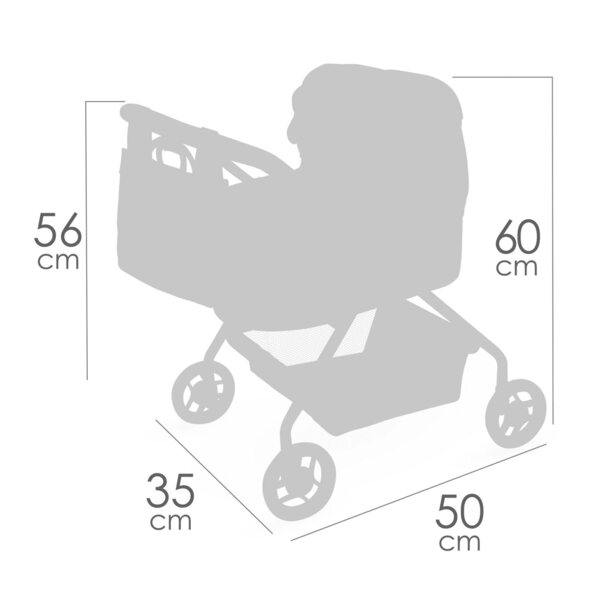 DeCuevas 86075 Tiefer Kinderwagen für Sophie Dolls 2025 56 cm