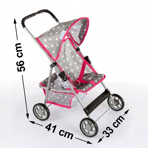 Kinderplay faltbarer Kinderwagen für Puppen, leicht und widerstandsfähig aus Aluminium