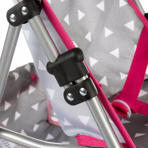 Kinderplay faltbarer Kinderwagen für Puppen, leicht und widerstandsfähig aus Aluminium