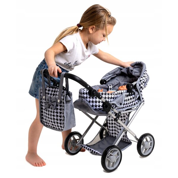 3-in-1-Set für DORIS-Puppen: Kinderwagen, Kinderbett und passendes Zubehör