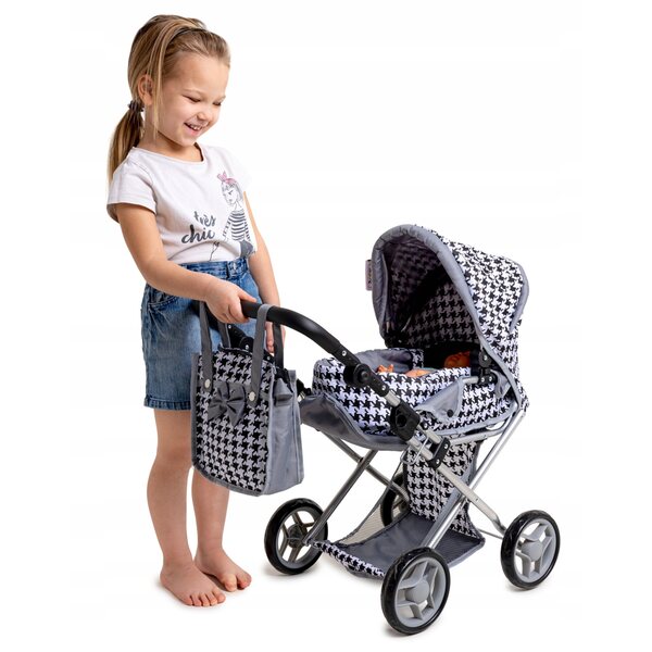 3-in-1-Set für DORIS-Puppen: Kinderwagen, Kinderbett und passendes Zubehör