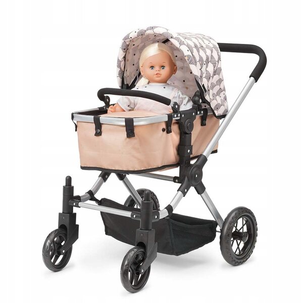 2-in-1-Puppenkinderwagen von Micki Skrallan mit verstellbarem Sitz und Zubehör
