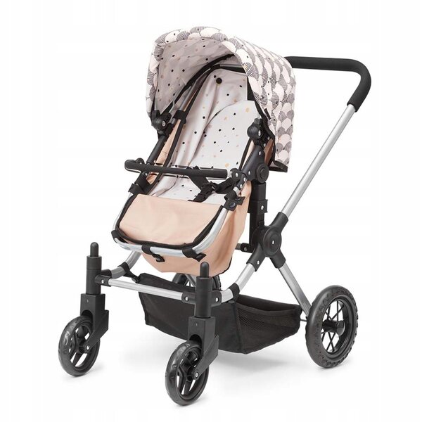 2-in-1-Puppenkinderwagen von Micki Skrallan mit verstellbarem Sitz und Zubehör