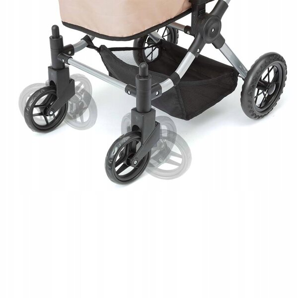 2-in-1-Puppenkinderwagen von Micki Skrallan mit verstellbarem Sitz und Zubehör