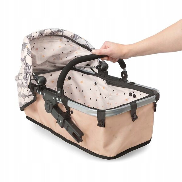 2-in-1-Puppenkinderwagen von Micki Skrallan mit verstellbarem Sitz und Zubehör