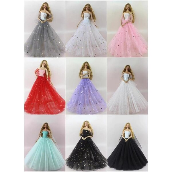 Abito da Sera per Bambola 29,2 cm - Elegante Vestito Principessa con Velo Star Moon