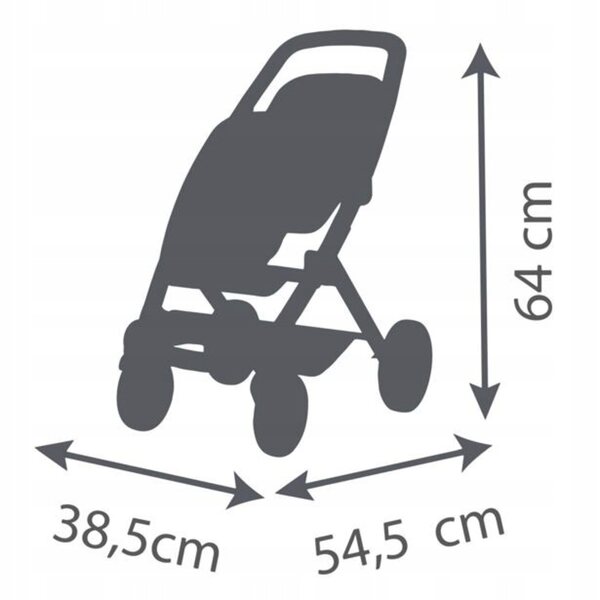Smoby Maxi-Cosi beige Doppel-Puppenkinderwagen mit abnehmbaren Sitzen und leisen Rädern