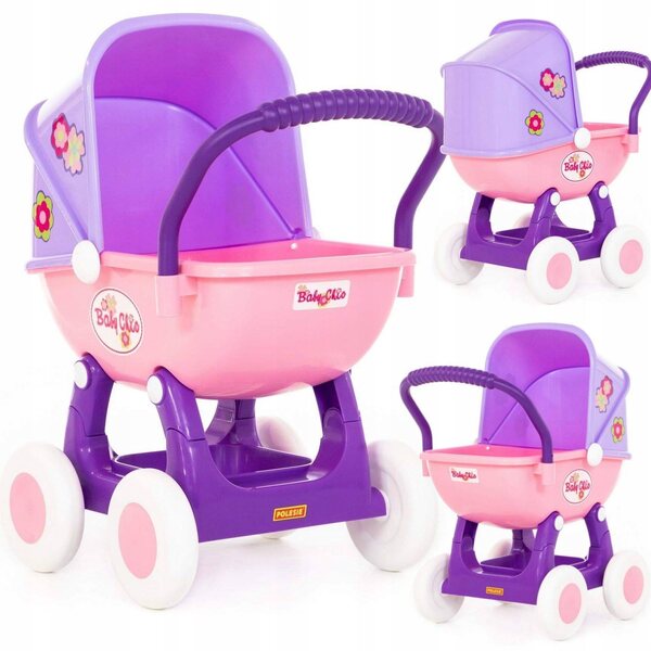 Arina Polesie Puppenwagen 59 cm mit Gondel und großen Rädern