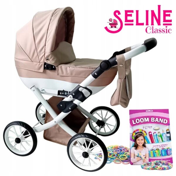 Passeggino per Bambole Profondo Seline Classic 2026 con Accessori e Loom Band