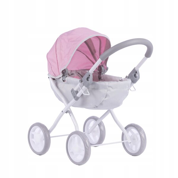 Tiefer Kinderwagen für Susie To-ma-Puppen mit weichen Rädern und Verdeck