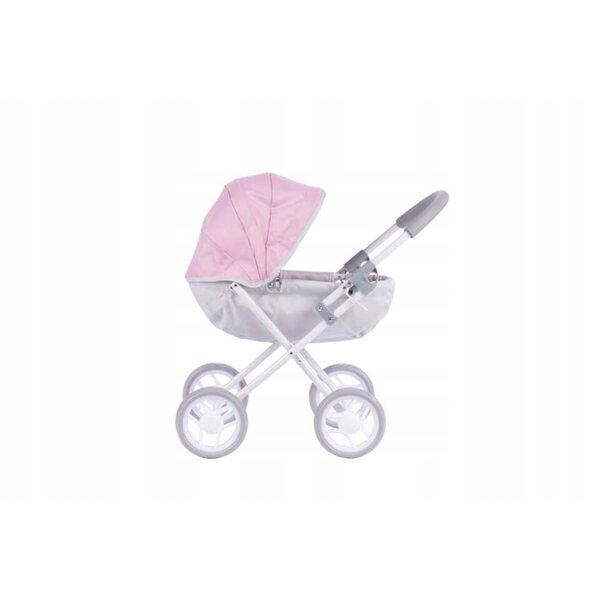 Tiefer Kinderwagen für Susie To-ma-Puppen mit weichen Rädern und Verdeck