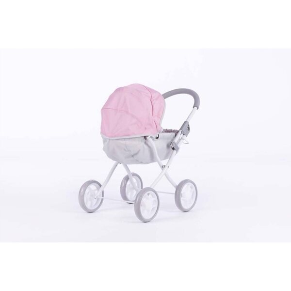 Tiefer Kinderwagen für Susie To-ma-Puppen mit weichen Rädern und Verdeck
