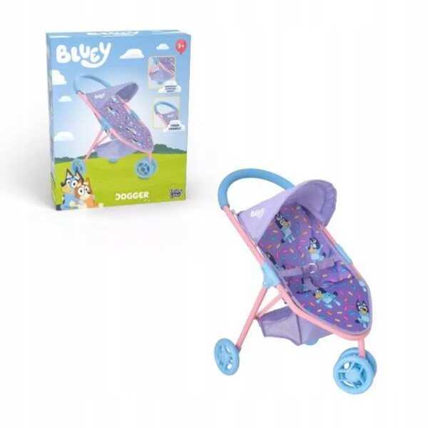 JOIE Bluey Passeggino Triciclo per Bambole con Tettuccio Pieghevole, 3+ Anni