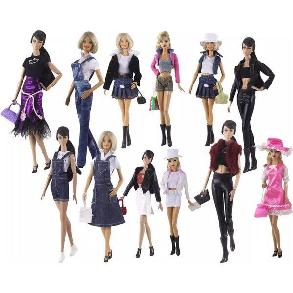 11,5-Zoll-Puppenkleidung – 4-teiliges Freizeit-Outfit-Set für 1/6 BJD-Puppe