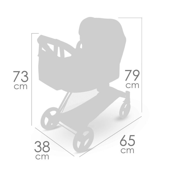 DeCuevas Verona 2025: 3-in-1 Puppenwagen mit Tasche, 73 cm