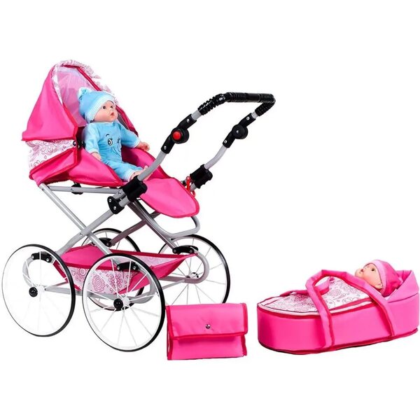 Wózek dla lalek zestaw 2 w 1 NEW BABY