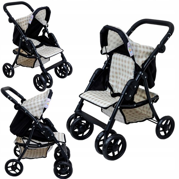 Doris XL Puppenwagen, faltbarer Kinderwagen: solide und praktisch