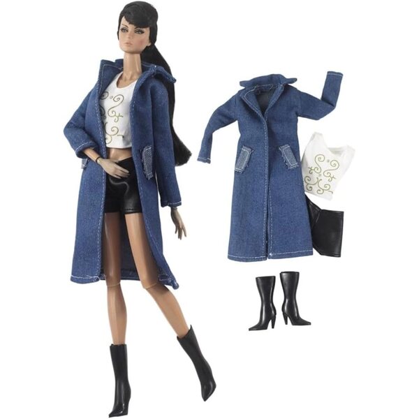 Set 4 vestiti invernali per bambola 29,2 cm: cappotti, top, gonne, abiti casual