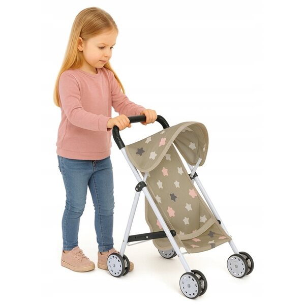 Nobo Kids Leichter und faltbarer Puppenwagen aus Metall für Kinder ab 3 Jahren