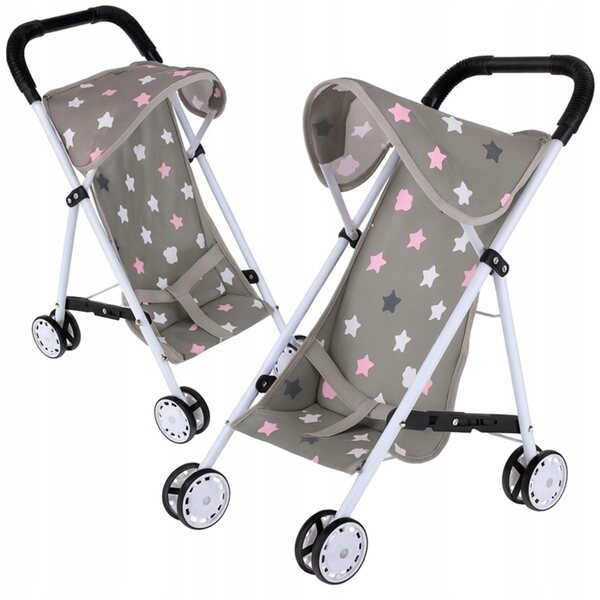 Passeggino per Bambole Nobo Kids Leggero e Pieghevole in Metallo per Bambini 3+