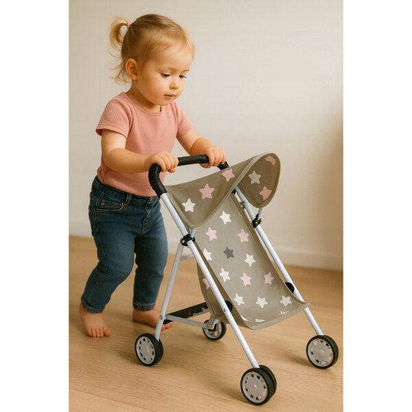 Passeggino per Bambole Nobo Kids Leggero e Pieghevole in Metallo per Bambini 3+