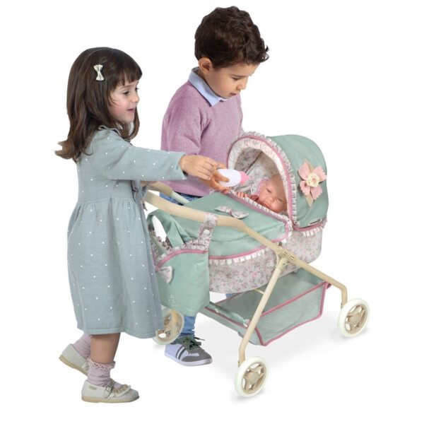 DeCuevas Provenza tiefer Puppenwagen, leichtes Aluminium und elegantes Design