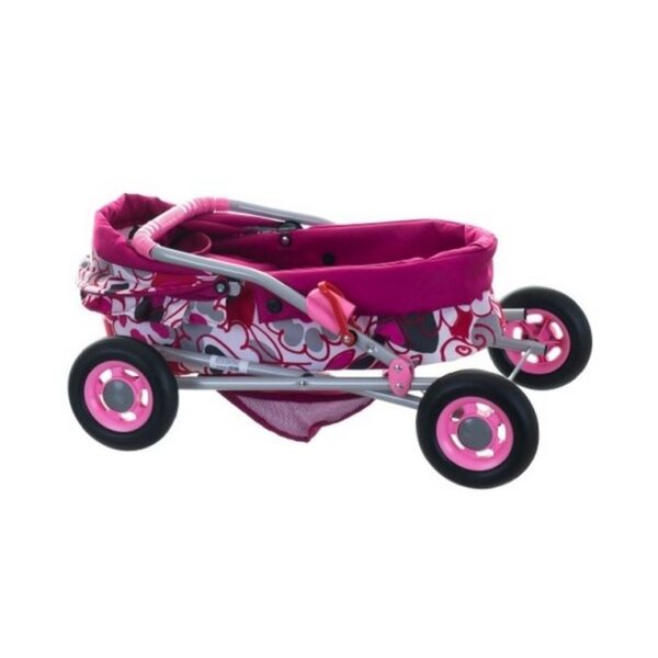 Teddies Ewa tiefer Spielzeug-Kinderwagen aus Metall für Puppen ab 3 Jahren