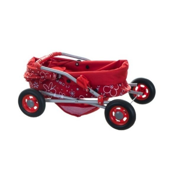 Teddies Ewa tiefer Spielzeug-Kinderwagen aus Metall für Puppen ab 3 Jahren