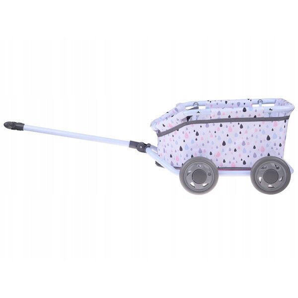 JokoMisiada ZA5919 tiefer Puppenwagen mit Pastell-Design und Anhängerfunktion