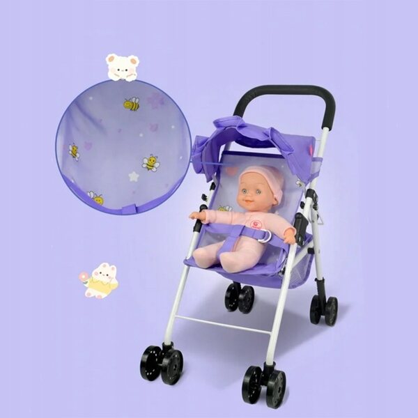 Passeggino per bambole Atlanta 45 con bambola, ideale per bambini oltre 3 anni