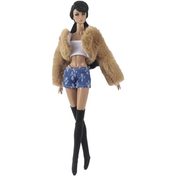 11,5-Zoll-BJD-1/6-Puppenkleidungsset, 4-teilig, lässige Outfits und Mäntel