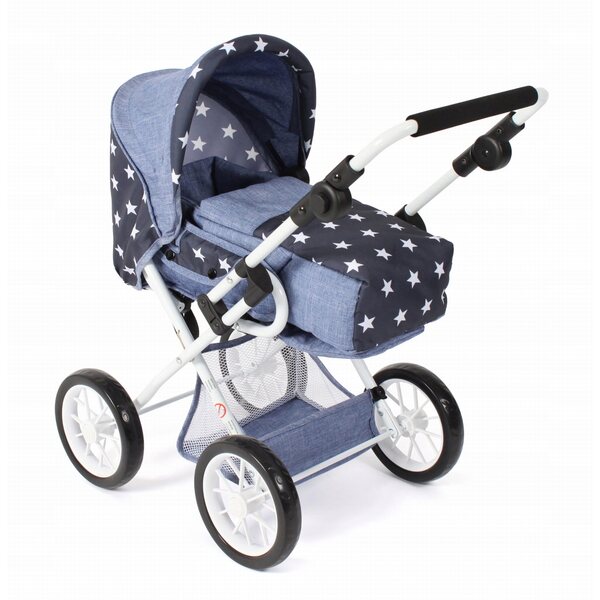 2 in 1 Bayer Chic Sternchen Navy Puppenwagen für Kinder ab 3 Jahren