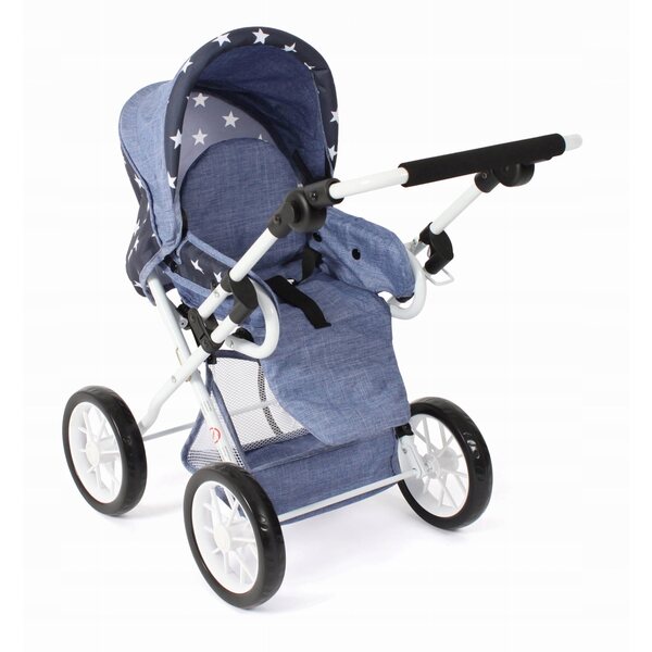 2 in 1 Bayer Chic Sternchen Navy Puppenwagen für Kinder ab 3 Jahren