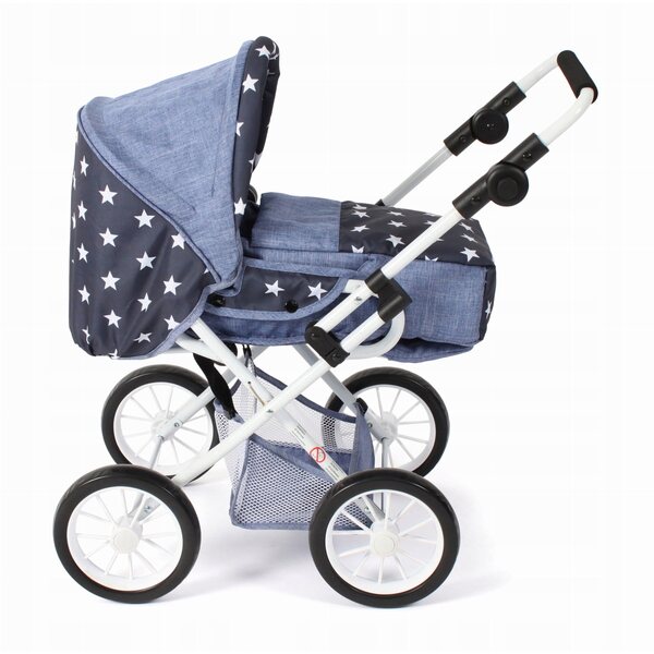 2 in 1 Bayer Chic Sternchen Navy Puppenwagen für Kinder ab 3 Jahren