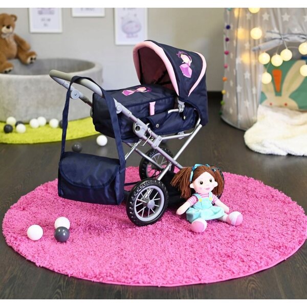 Knorr Toys Ruby 3-in-1-Puppenwagen mit verstellbarem Riemen und Schaumstoffrädern