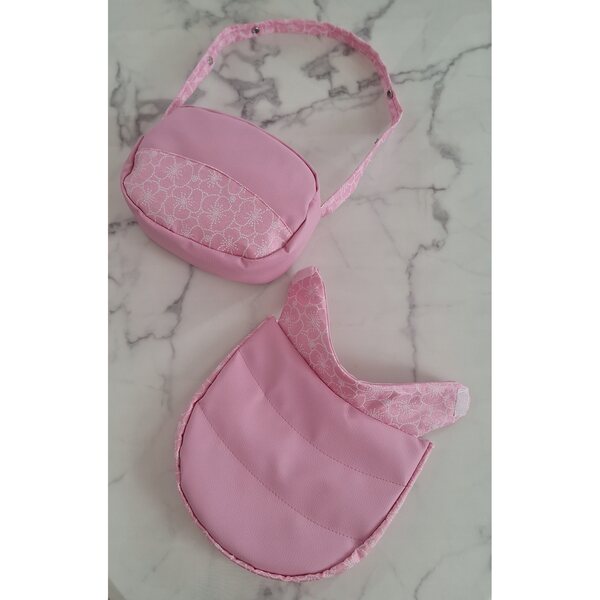 Passeggino per bambole Nicol Premium rosa cipria, design realistico e dettagli eleganti