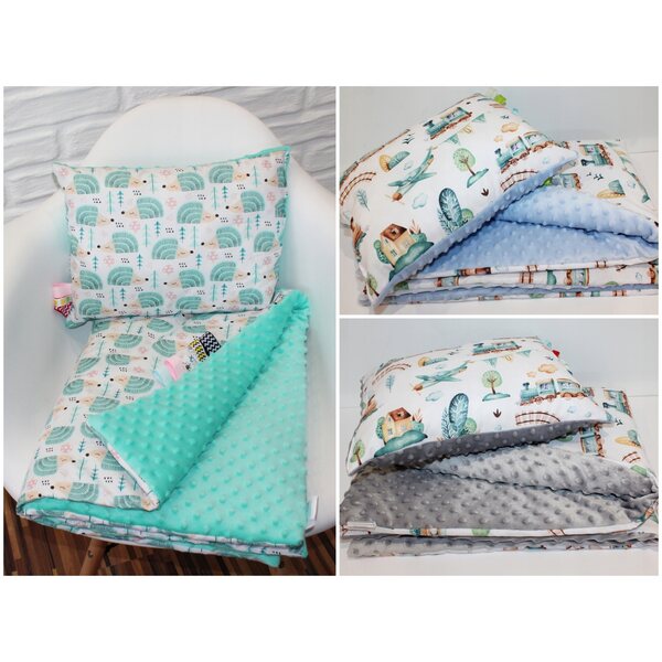Bettwäscheset für Milon-Puppen Koala und Blumen 25x35 cm, 2 in 1