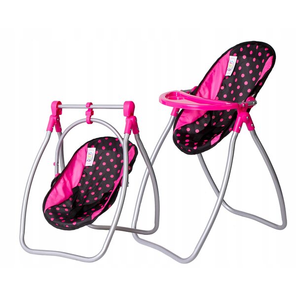 3-in-1-Set für Puppen mit Kinderwagen, Kinderbett, Tasche und Doris-Zubehör