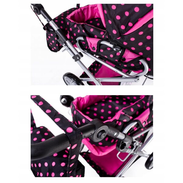 3-in-1-Set für Puppen mit Kinderwagen, Kinderbett, Tasche und Doris-Zubehör