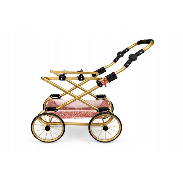 Großer Puppenwagen Nicol Retro W-24 Jelonki Cremefarbenes Öko-Leder