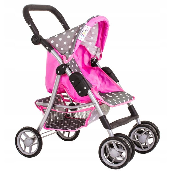 Puppenwagen Doris DM9352, modernes Design für Mädchen ab 3 Jahren