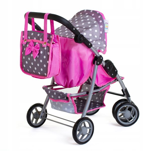 Puppenwagen Doris DM9352, modernes Design für Mädchen ab 3 Jahren