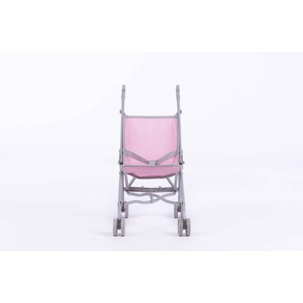 To-ma Lily Leichter, zusammenklappbarer Puppenwagen in Rosa und Grau