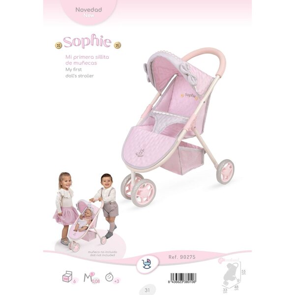 DeCuevas Sportowy Sophie 2025 55 cm Puppenwagen für Mädchen
