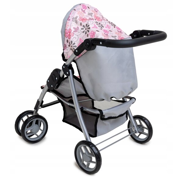 Großer, faltbarer Puppenwagen Doris mit verstellbarem Griff